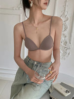 Summer French Bralette Beachwear Triangle Cup Beautiful Back Light Support Seamless Thin Straps Wirefree Comfort AU S-XL