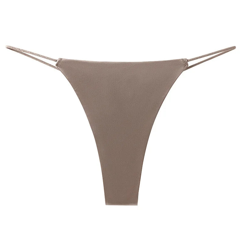 Women Panties G String Sexy Thong Seamless Underwear Ice Silk T Back Butterfly Briefs Girls Low Waist Lingerie Plus Size S-XL