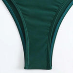 Women Sexy Green Bikini Set Push Up Bathing Suits Swimwear High Waist Swimsuit Two Pieces Swimming Suit Beachwear Halter Biquini