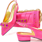 Doershow New Arrival Shoes and Bag Set African Sets 2024 Olive Nigerian Women Shoes and Matching Bags Set for wedding1-11