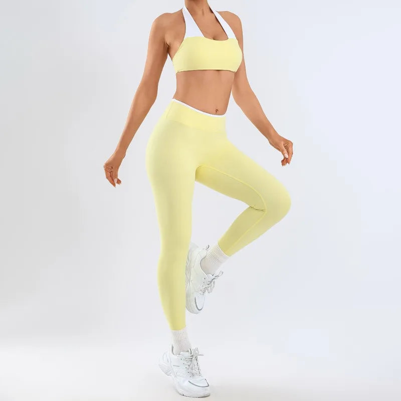 Women's Yoga Sets Fitness Sports Gym Slim Fit Hip-lifting Beautiful Back Suits Workout Casual Running Training Sets