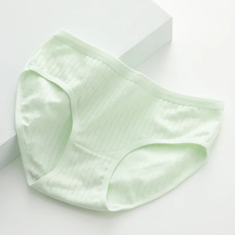 1Pc Women Cotton Panties Stretch Comfy Underwear Low Waist Briefs Female Underpants Sexy Lingerie Panties M-XL Solid Color Panty