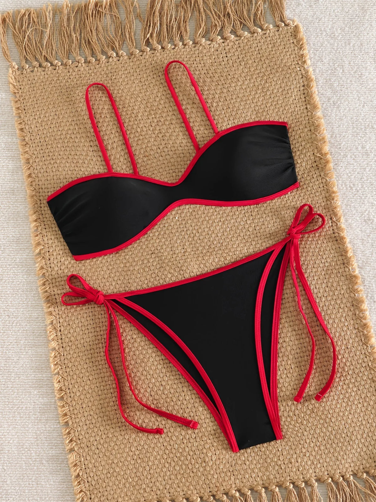 ZTVitality Sexy Patchwork Bikini Push Up Bikinis 2026 New Padded Bandage Swimsuit Women Swimwear Summer Beachwear 2Piece Biquini