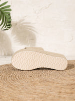 2026 Big Size 43 Summer Espadrilles Sandals Women Beach Vacation Mules Outdoor Slides Shoes Straw Weave Chunky Platform Sandals
