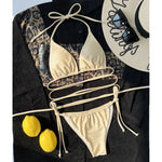 2026 New Wrap Arround Mini Bikini Female Swimwear Women Swimsuit Two-pieces Bikini Set Brazilian Bather Bathing Suit Swim V1229H