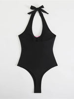 3D Flowers Extreme String Mini Micro Thong Women Swimwear One Piece Swimsuit Female Halter Padded Bather Bathing Suit Swim K7193