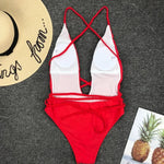 Sexy Deep V Neck Wrap Around Female Swimwear One Piece Swimsuit Women Backless Monokini High Leg Cut Bathing Suit Swim Beachwear