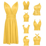 Women's Sexy V Neck Evening Dress Tie Up Multiple Ways To Wear Cocktail Dress Convertible Wrap Infinity Short Bridesmaid Dresses