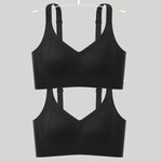 2Pcs/Set Plus Size Padded Bras For Women Push-Up Bra Wide Straps Seamless Underwear Non-wire Bra Female Comfy Intimates M-4XL