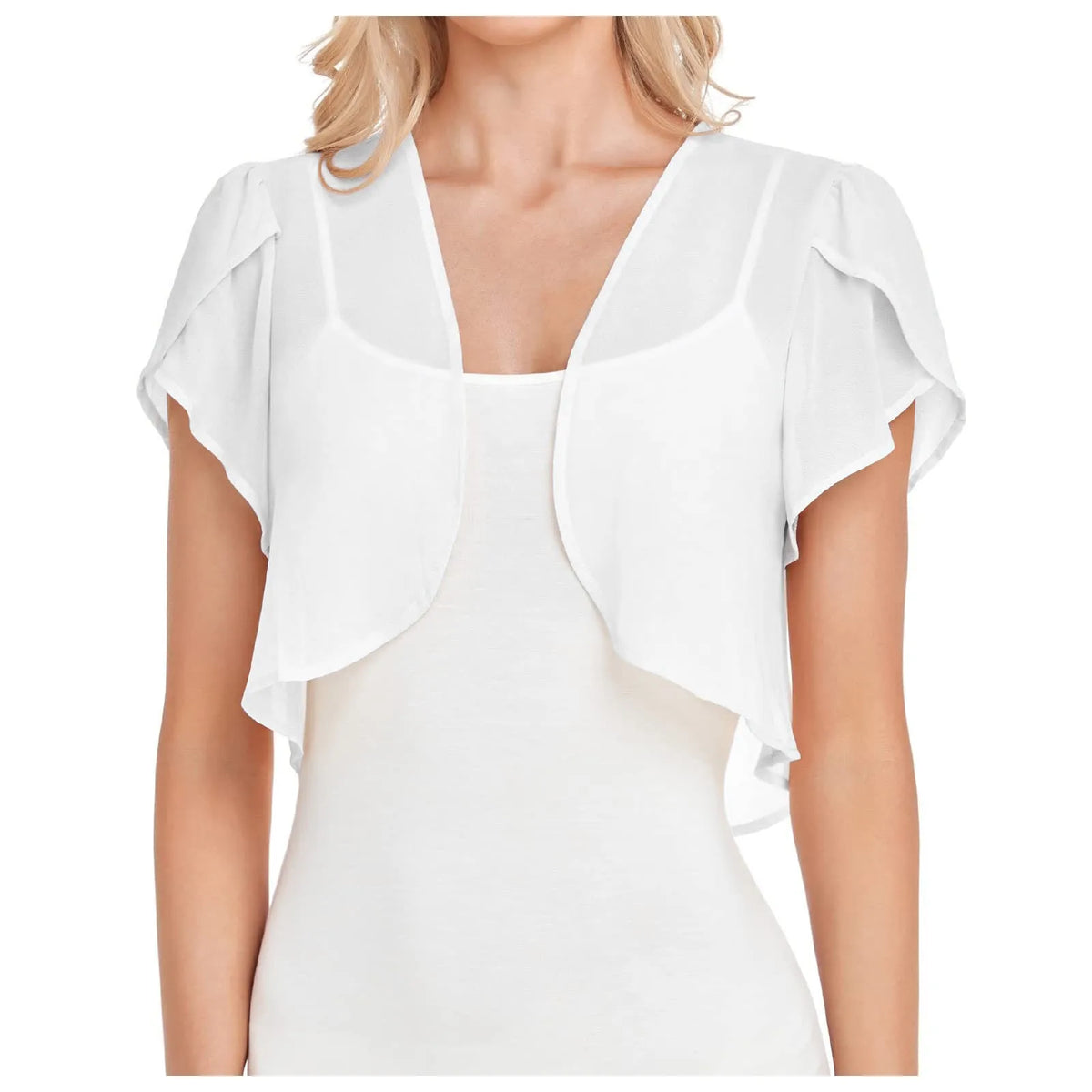 Women’S Short Sleeve Cardigan Chiffon Tops Ladies Open Front Bolero Shrug Crop Top Clothing For Female Plus Size Oversized 2025