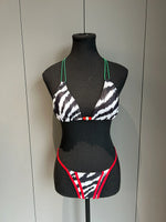 2026 Summer Women's Micro Bikini Set Sexy Lace-up Backless Swimsuit Patchwork Push Up Thong Swimwear Biquini Low Waist Biquinis