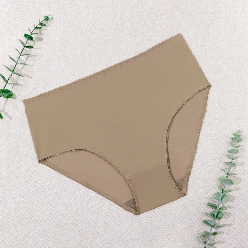 BEAUWEAR Big Size Panties for Woman Plus Size Underwear Plain Thin Underpants 0XL 1XL 2XL 3XL 4XL 5XL-2025#P