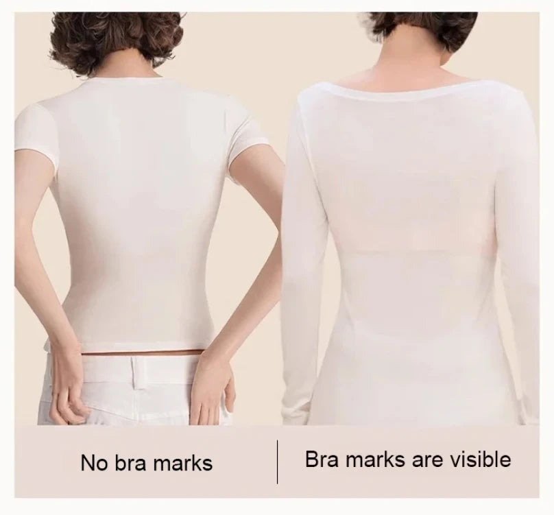 Women's Large Breasts Underwear Wide Shoulder Invisible Corset Antibump Thin Underwear Full Cup Vest Traceless Bra with Bra Pads