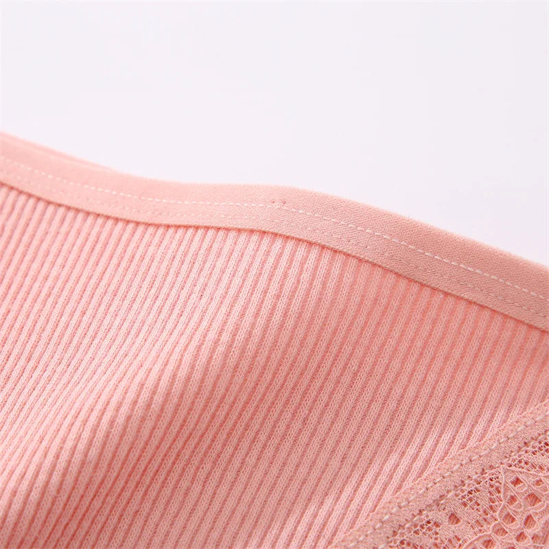 Women‘s Cotton Panties Low Waist Lace Briefs M-XL Comfortable Underwear Ladies Solid Color Underpants Girls Breathable Panty New