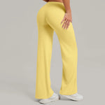 Women's Pilates Straight Yoga Pants Leggings Versatile Loose Wide-Leg Running Sports Fitness Hip-Lifting High Waist Trousers