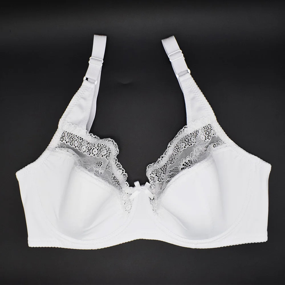 Plus Size Lace Bras For Women Lager Sexy Push Up Bra Bralette Comfortable Underwired Underwear Lingerie Tops BH D DD E F G Cup