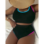 0XL - 4XL New Tie Dye Bikini Large Size Swimwear Plus Size Women Swimsuit Female Two-pieces Bikini set Bather Bathing Suit V5948