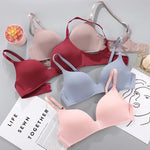 Sexy No Wire Push Up Underwear Women Seamless Bra Girls Students Breathable Thin Bras Female's Bra Breathable Gathered Lingerie