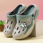 2026 Summer Sandals For Women Platform Shoes Thick Sole Cute DIY Paw Girls Street Beach Slippers Soft EVA Female Fashion Clogs