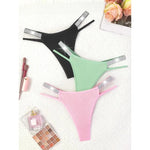 1pcs Low Waist Sexy Women G-string Charming Party Sexy Lingerie Ribbed Lady Thongs Breathable Comfortable Panty Female Underwear