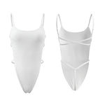 Summer Women's Tank Bodysuits Stylish Backless Sleeveless Spaghetti Strap Romper Out Going Club Sexy Body Top Shirts