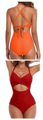 Leopard One Piece Swimsuit 2024 New Halter Push Up Swimwear Women Swimsuit Bathing Suit Beachwear Monokini Female Swimming Suits