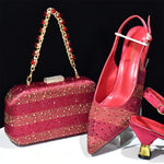 Doershow African fashion Italian Shoes And Bag Sets For Evening Party With Stones SILVER Italian Handbags Match Bags! Hb1-2