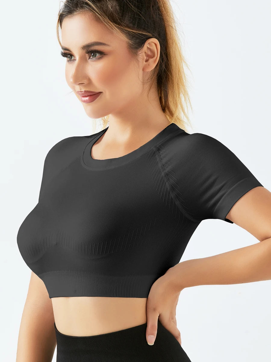 Summer Women T-shirt Sportswear Woman Gym Tank Top Sports Yoga T-shirts Women Clothing Top Female Yoga Sporty Tops