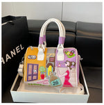 PU New Personality Stylish Shoulder Bags Design Patchwork Zipper 2025 Hot Sale Women's Bags Retro High Quality Women's Bags