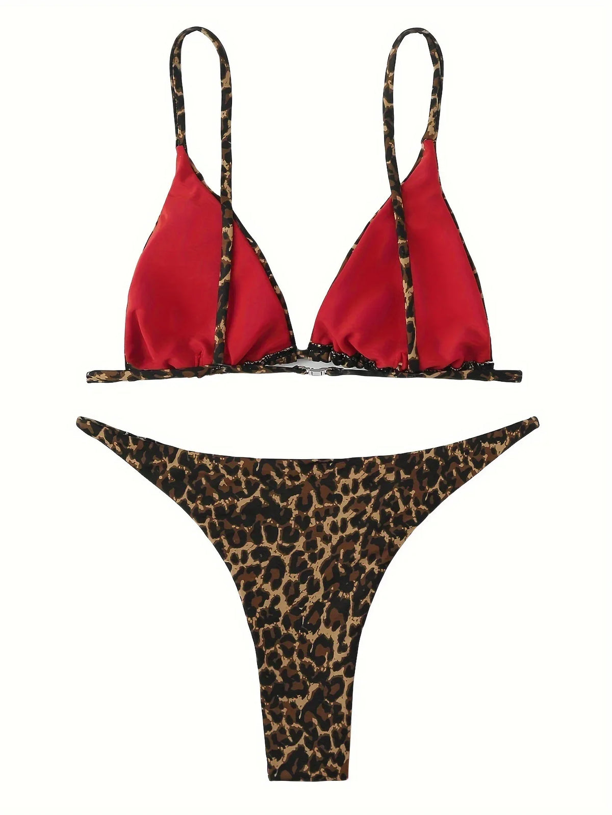 2024 Micro Leopard Bikini Women High CutBandage Push Up Swimsuit Sexy Bathing Suit Padded Thong Swimwear,summer Beach Vacation