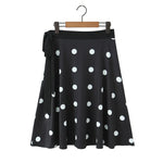 Spring Summer New Low-Waist Side-Tie Skirt For Women Sexy Large Polka Dot Print Midi Skirt Pure Desire Fashion Style Skirt 1KIJ