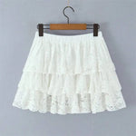 French-style Elegant Stand-up Collar Tie-waist Slim-fit Pleated Long-sleeve Shirt For Women With Waist Lace Cake Skirt QXS5