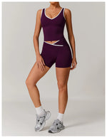 Women Gym Shorts Fitness Sports Biker Shorts V Waist Band Yoga Shorts Workout Tights Scrunch Butt Seamless Leggings Woman Pants