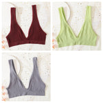 3pcs/lot Seamless Bra Push Up Bras For Women Deep V-neck Bralette Sexy Lingerie Female Low Back Sleep Underwear Unlined Crop Top
