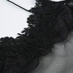 FDYOUI Sexy Lace Patchwork Mesh Long Dress Women Spaghetti Strap See-through Evening Party Dresses White Black Night Club Outfit