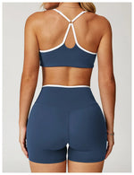 Sportswear Woman Gym Sports Bra Shorts Leggings 2 Piece Set Workout Naked Feeling Seamless Female Fitness Clothing Tracksuits