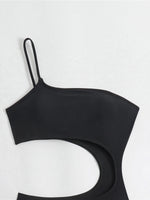 Asymmetric One Shoulder High Waist Shorts Cut Out Padded Bather Bathing Suit Swim One Piece Swimsuit Women Swimwear Female K8044