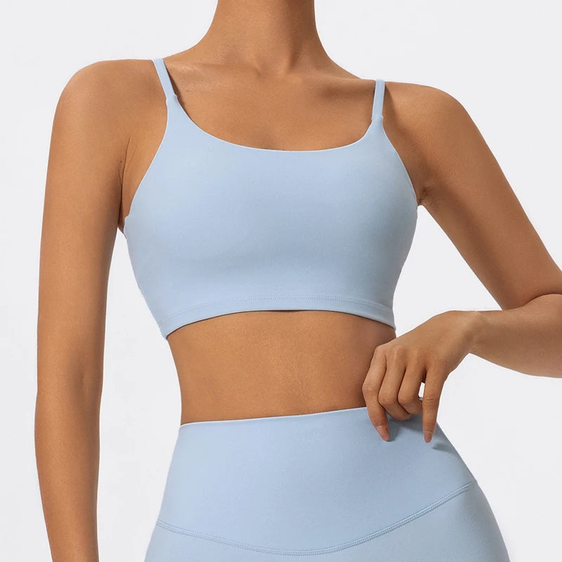 Hearuisavy Summer Ultra-Soft Fabrics Sports Bra Gym Top Women Push Up Workout Quick-Dry Yoga Top Sportswear Fitness Underwear