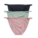 3Pcs/Set Ice Silk Panties Women Low Rise Briefs Brazilian Panties Solid Color Underwear Female Underpants Sexy Lingerie S-XL