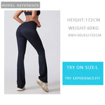 DIAS FIT JOY Women's Hip lifting flared pants high waisted yoga fitness pants sports micro flared yoga pants wide leg pants