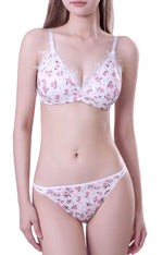 Women Lace Bra And Panties Sexy Lingerie Set Low Waist Briefs Underwear Female Non-wire Brassiere Seamless Bras Push Up Bralette