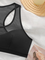 Black full cup mesh back underwear sports vest yoga bra new women's underwear sexy Lingerie