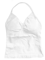 Longline Gym Top Women Clothes Sports Shirts Yoga Crop Top Vest Sports Bra Padded Halter Fitness Backless Workout Tank Top Woman
