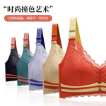 Women's Plus Size Minimizer Bra Full Coverage Lingerie Wire Free Push Up Bra for Femme Brest Pumping Underwear Plus Size 44 46DE