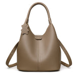 New Trendy Casual Soft PU Women's Handbags Solid Color Large Capacity Female Shoulder Bags Retro Tote Bags For Commute Shopping