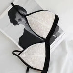 Lace Women's Bra Sexy Lingerie Without Steel Ring French Underwear Triangular Cup Push Up Bra Comfort V Neck Bralette