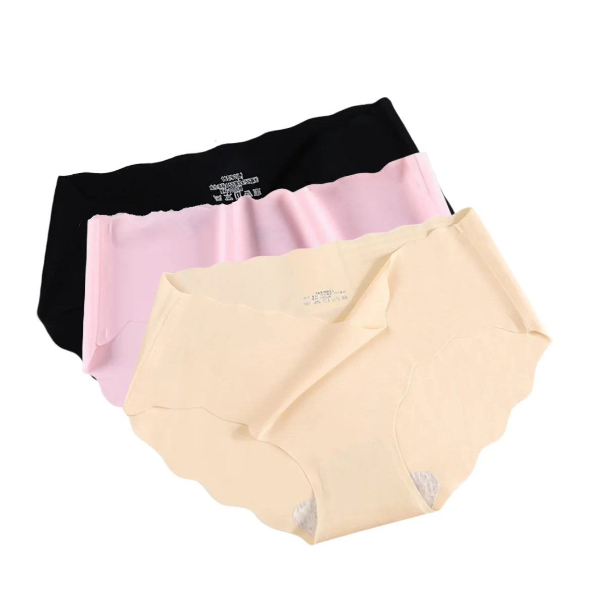 3Pcs/Set Seamless Ice Silk Panties Women Low Waist Briefs Female Underpants Invisible Underwear Sexy Lingerie M-XL Intimates