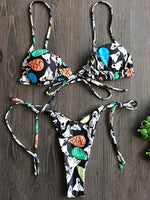 Sexy Ruffle Frilled Micro Thong Bikini 2025 Women Swimwear Female Swimsuit Two-pieces Bikini set String Bather Bathing Suit Swim
