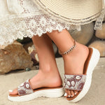 2026New Series Flat Bottom Leaky Toe with Water Diamond Decorative Slippers Fashion and Comfortable Women's Slippers