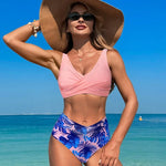 Sexy High Waisted Bikini 2026 Push Up Swimsuit Female Swimwear Women Retro Bikinis Set Bather Swimming Beach Wear Bathing Suit
